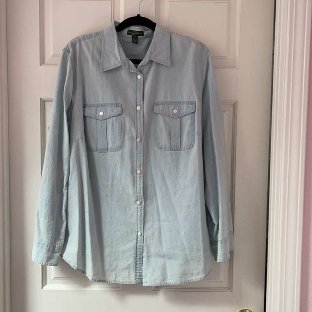 Light denim LRL long sleeve shirt